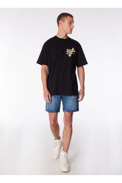 Lee Loose Fit Relaxed Cut Crew Neck 100% Cotton Black T-Shirt