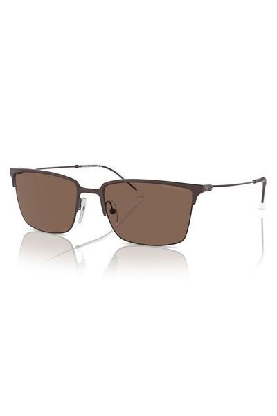 Emporio Armani Man Square Sunglasses- Ea 2155 - Lense Size:58mm - Matte Brown