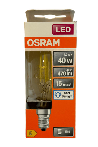 Osram 4W (40W) 6500K (Beyaz Işık) E14 Duylu Eski Tip Görünümlü Led Ampul