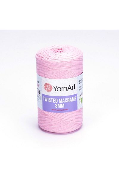 Yarnart Twisted Macrame 3 Mm - Μακραμέ Πλεκτό Νήμα Ροζ-762