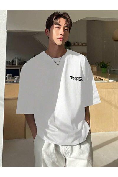AFROGİYİM Ανδρικό μπλουζάκι Oversize Special Design - εμπρός και πίσω με στάμπα