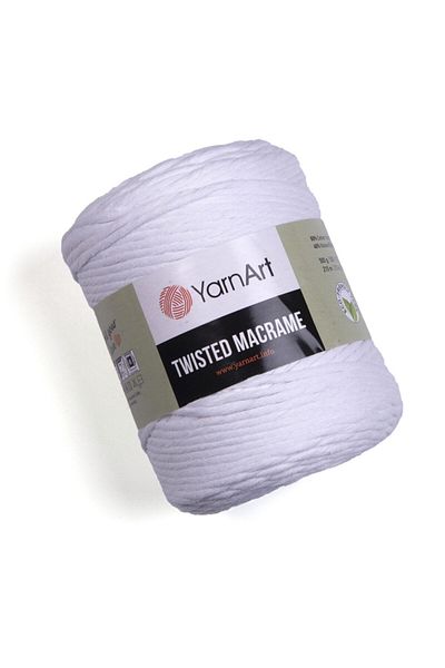 Yarnart Twisted Macrame - Μακραμέ Χέρι Πλεκτό Νήμα Λευκό-751