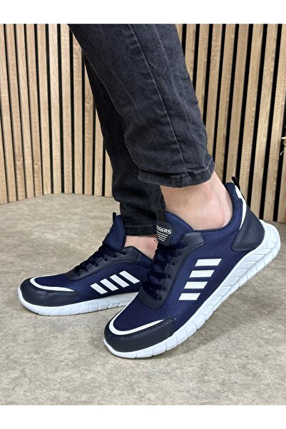 Nstil Чоловічі кросівки на щодень з сіткою та шнурівкою, зручні, еластичні, з деталями швів, для прогулянок та спорту 1453