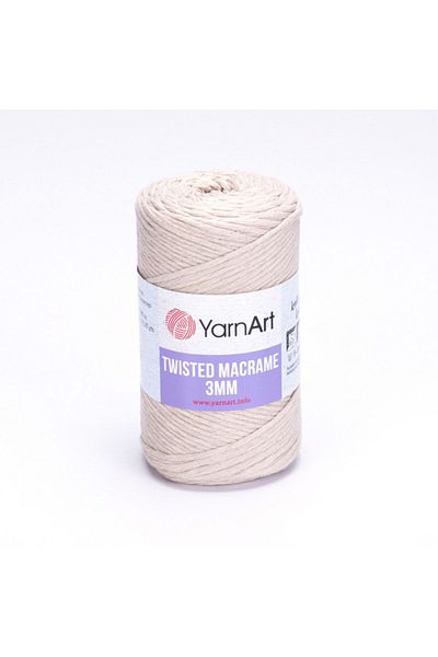 Yarnart Twisted Macrame 3 Mm - Μακραμέ Χέρι Πλεκτό Νήμα Μπεζ-753