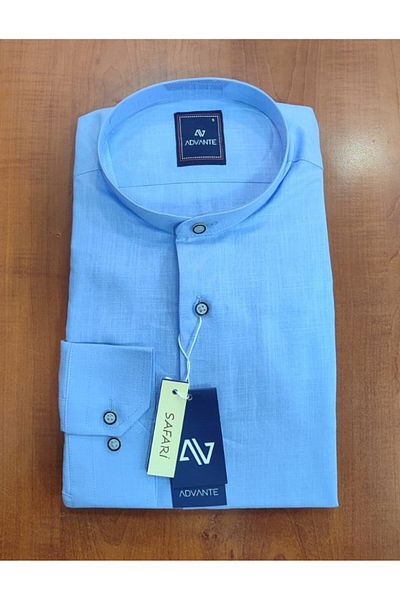 ADVANTE Cămașă pentru bărbați - 100% bumbac, guler dominant, mânecă lungă, curbat slim fit