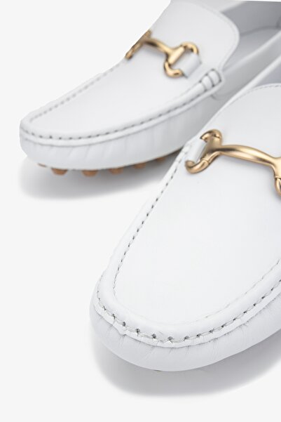 Valmenti Nicole Чоловічі - Білі лофери з натуральної шкіри Nappa