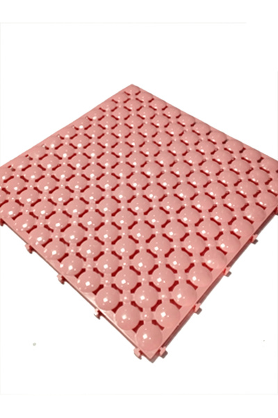 BALBAN TİCARET 2 PCS Orthopedic Plastic Floor Tiles - 33x33x1.5 cm, Effective Mop and Wet Floor Grid, POWDER PINK