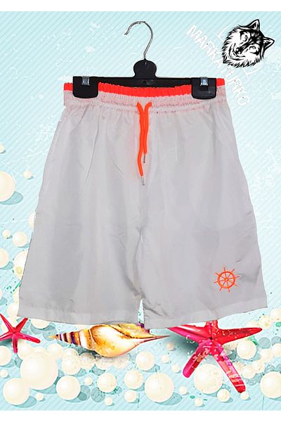 MarkaTurko PANTALONI DE BĂIEȚI ALBI DE MARE