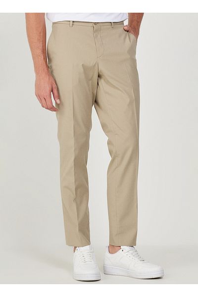 ALTINYILDIZ CLASSICS Ανδρικό παντελόνι Six Star Beige Slim Fit - Skinny Leg, Κανονική μέση 4A 0123200097
