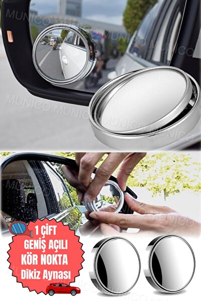 Munico Kör Nokta Aynası Yardımcı dikiz aynası Oto Motosiklet Evrensel Geniş A...