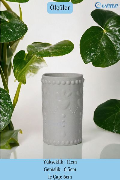 Evene Countertop Cutlery Decorative Upright Cutlery Holder Cylinder Cutlery White Color Model 10