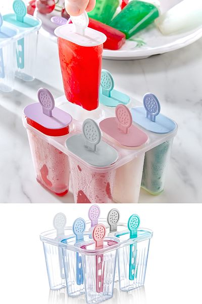Selenica 6-Piece Practical Ice Cream and Fruit Mold Children's Ice Cream Mold Ice Mold