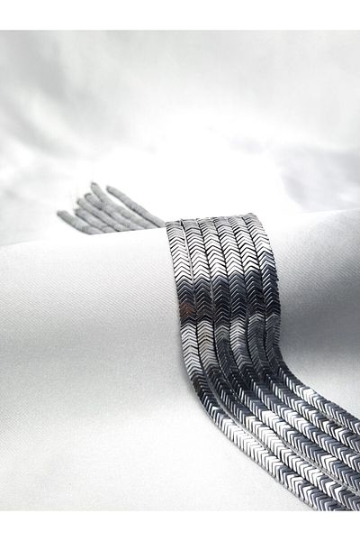 Yüksel Boncuk 6x1 mm Hematite Silver Stone - Sergeant Model Natural Stone String