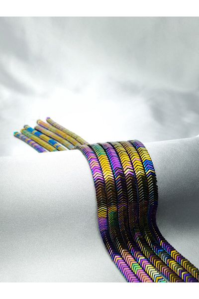 Yüksel Boncuk 6x1 mm Hematite Stone - Sergeant Model Natural Stone String