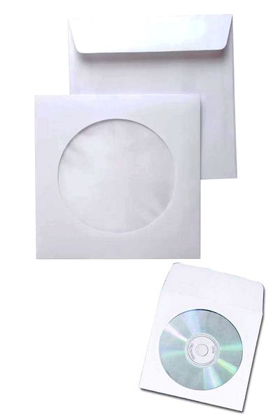 Limmy Λευκός φάκελος CD / DVD - 50 τμχ Φάκελοι με παράθυρο