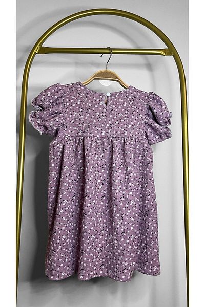 Bambi Kids Balloon Sleeve Detailed Dress