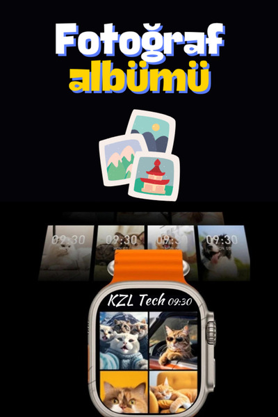 Maybax Watch 9 HK9 Ultra 2 Max 2024 Yeni Versiyon Albüm, Kamera İzleme, Kulaklık Bağlanma(Kordon Hediyeli)