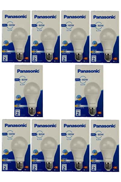 PANASONIC 8,5W (60W) 2700K (Sarı Işık) E27 Duylu Led Ampul (10 Adet)