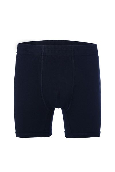 TOLIN Ανδρικό σορτς μπόξερ μπλε Navy μονό ζέρσεϊ - 100% βαμβάκι, εύκαμπτη μέση, χωρίς κουμπιά 414