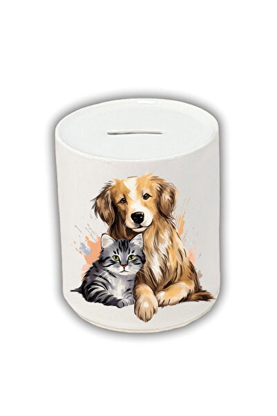 lili hediyelik Piggy Bank pentru economisirea banilor - Tematică câine și pisică