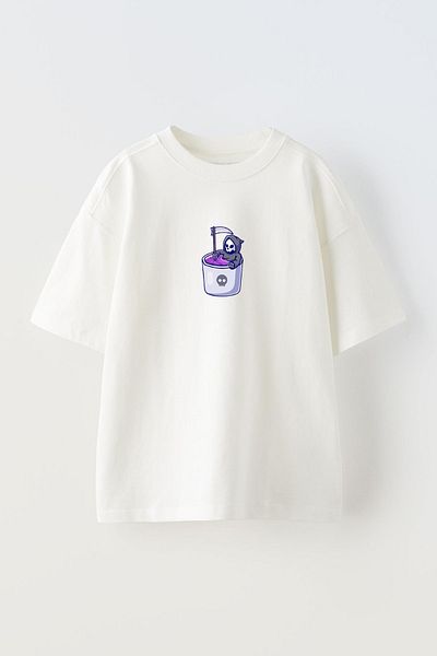 NMG TEKSTİL Bumbac alb supradimensionat - Tricou unisex cu imprimeu Executioner in the Bathtub