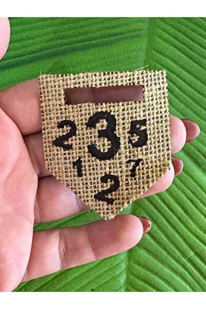 Gönülden Tasarım Broj 3 Crni pleteni dodatak - pegla, 6x5 cm