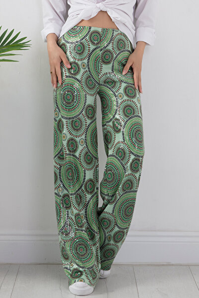 PULLIMM ESP048 Model Sequin Elastic Waist Trousers