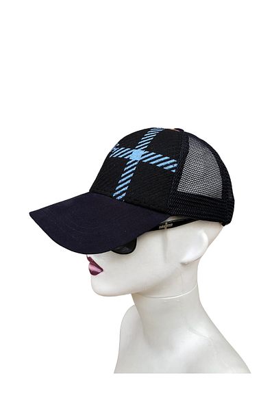 BY SCK Mixed Patterned Summer Hat - Cap with Mesh on the Back and Velcro