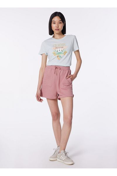 Guess Tricou verde pentru damă cu decolteu rotund W4GI53K9SN1-A72C