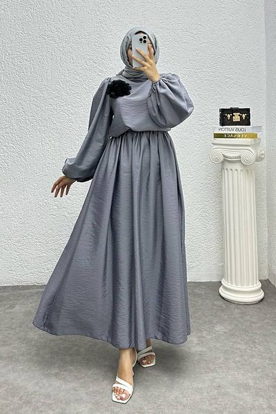 Neşeli Butik Women's Floral Detailed Skirted Hijab Suit Nms004