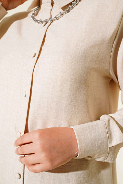 VOLT CLOTHİNG Vászon dupla női szett - golyós gomb