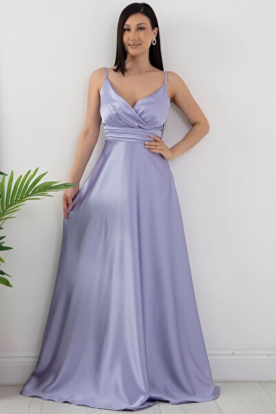 PULLIMM Saten Askılı Elbise 13384
