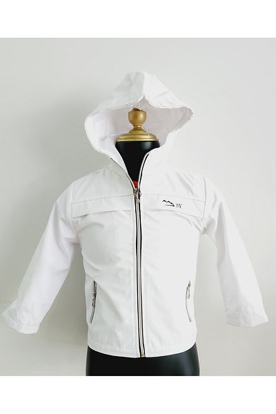 minikiss Παιδικό αδιάβροχο Unisex ύφασμα Bowding - Αδιάβροχο με κουκούλα και επένδυση