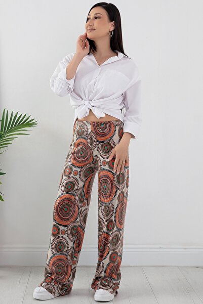 PULLIMM ESP048 Model Sequin Elastic Waist Trousers