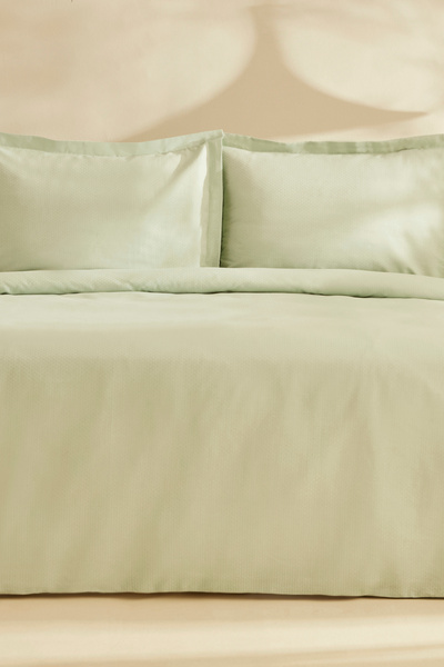 Karaca Home Set de husă de pilota Fierra 100% bumbac dublu salvie