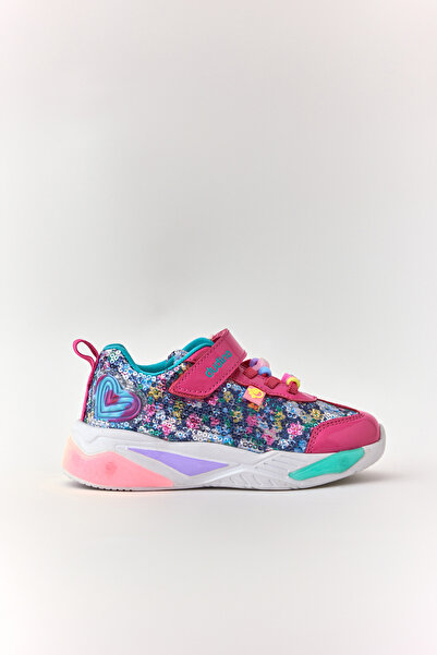 Dudino Pembe Kız Rocca Cırt Cırtlı Işıklı Çocuk Sneaker