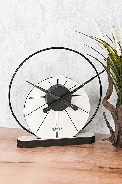 Muyika Design MUYİKA Pezzo  Tasarım Masa Saati 37x35cm