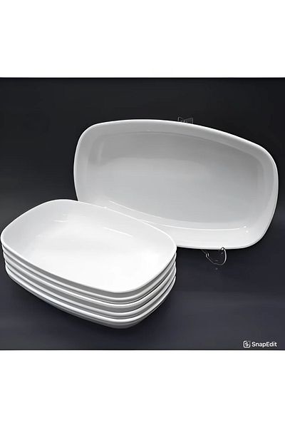 COOKCASE طبق قارب من سلسلة الفنادق مقاس 17 سم - 6 قطع