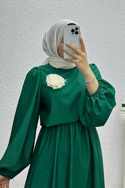 Neşeli Butik Floral Detailed Women's Hijab Skirt Suit - NMS004