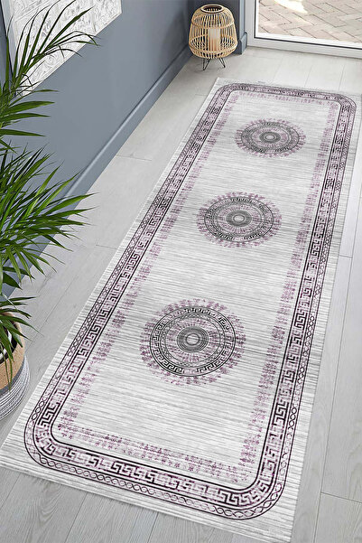 Thalia Home Kaymaz Tabanlı Yıkanabilir Baskılı Yolluk Halı