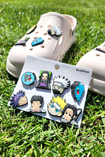 BearPear Naruto Jibbitz Figür 8 Adet Terlik Aksesuarı