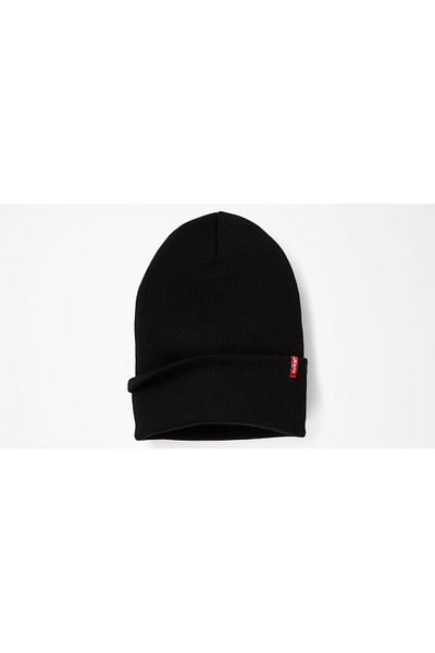 Levi's Slouchy Red Tab Black Beret