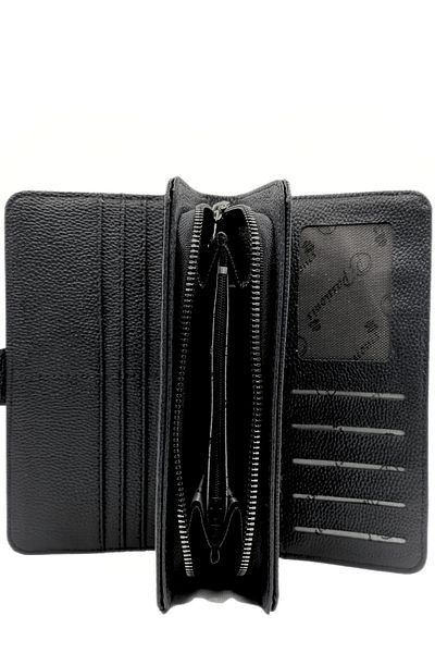 sinbEsg Special Design Women's Wallet with Magnet, Multi-Eye Zipper, Plenty of Card Holders and Coin Compartments