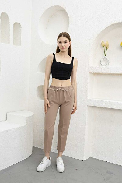 SHİROSA Γυναικεία - Καρότο παντελόνι με τσέπες, ελαστική μέση