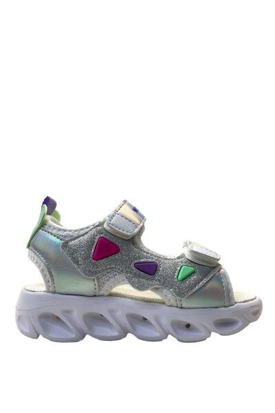 Tuğba Ortopedi LIGht SIlver LIGhted Sandals for GIrls
