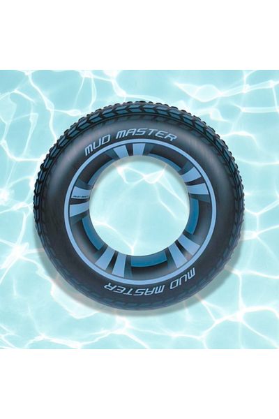 TUENGİ STORE 91 cm Large Size Wheel Patterned Bagel Inflatable Sea Pool Ring - Children's Swimming Ring