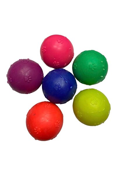 FRAME 34 Köpek Isırma Topu Pati Desenli Büyük Boy Sert ve Dayanıklı Malzeme Çap 7cm.