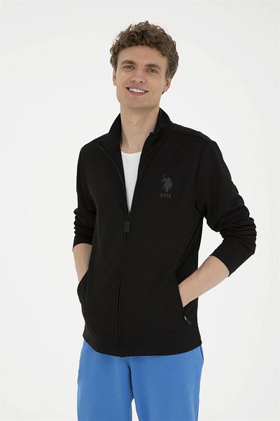 U.S. Polo Assn. Hanorac pentru bărbați, cu fermoar, extra slim fit, U.S. POLO - 1824201   murda