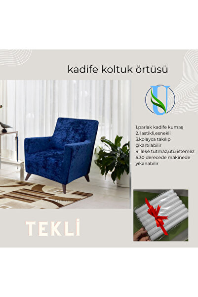 Uy Style Tekstil Husa de scaun unică din catifea - Husa de fotoliu cu elastic