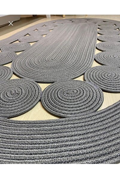 Genel Markalar hasır jüt halı el örgüsü halı kilim yıkanabilir çift taraflı oval